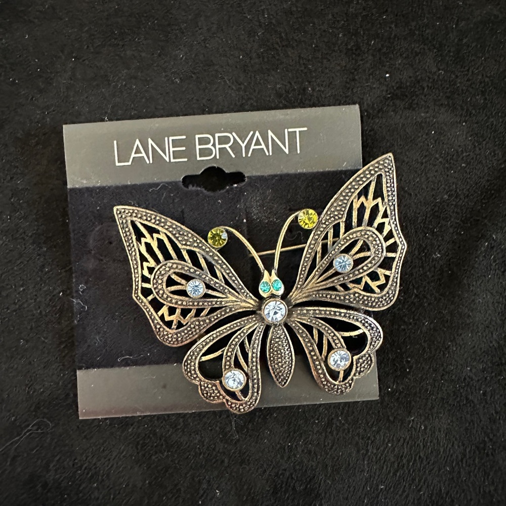 Set of 4 Lane Bryant Multicolor Gemstone Brooches